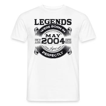 Legende Mai 2004 Jahrgang 2004 Geburtstag 2004 - Männer T-Shirt - Weiß - Vorne - AI Model Male 178 dark (178cm)