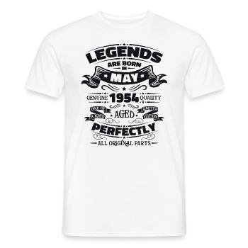Légende Mai 1954 Né en 1954 Anniversaire 1954 - T-shirt homme - blanc - Devant - AI Model Male 178 dark (178cm)