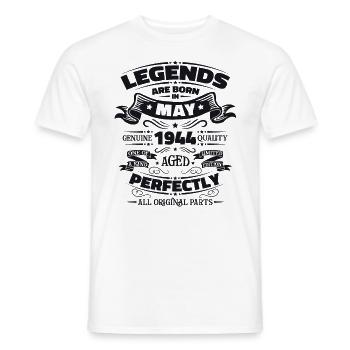 Legend May 1944 Born 1944 Birthday 1944 - Men's T-Shirt - white - Front - AI Model Male 178 dark (178cm)