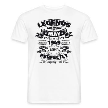 Legende Mai 1949 Jahrgang 1949 Geburtstag 1949 - Männer T-Shirt - Weiß - Vorne - AI Model Male 178 dark (178cm)