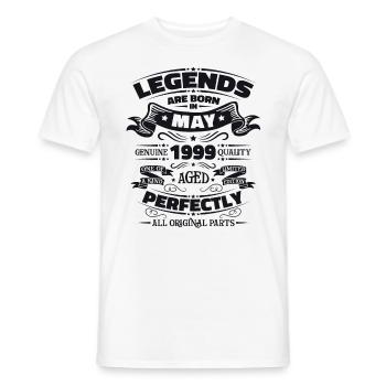 Légende Mai 1999 Millésime 1999 Anniversaire 1999 - T-shirt homme - blanc - Devant - AI Model Male 178 dark (178cm)