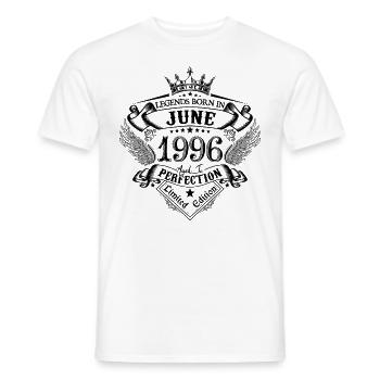 anniversaire Juin 1996 Juin anniversaire 1996 - T-shirt homme - blanc - Devant - AI Model Male 178 dark (178cm)