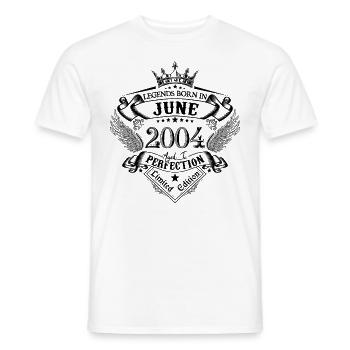 anniversaire Juin 2004 Juin anniversaire 2004 - T-shirt homme - blanc - Devant - AI Model Male 178 dark (178cm)