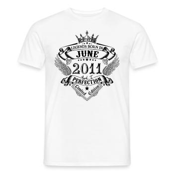 anniversaire Juin 2011 Juin anniversaire 2011 - T-shirt homme - blanc - Devant - AI Model Male 178 dark (178cm)