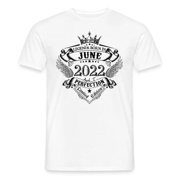 anniversaire Juin 2022 Juin anniversaire 2022 - T-shirt homme - blanc - Devant - AI Model Male 178 dark (178cm)