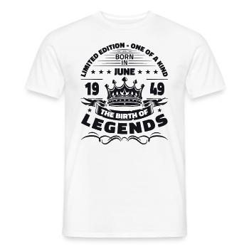 Original Juni 1949 Jahrgang 1949 Geburtstag 1949 - Männer T-Shirt - Weiß - Vorne - AI Model Male 178 dark (178cm)