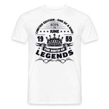 Original June 1959 Vintage 1959 Birthday 1959 - Men's T-Shirt - white - Front - AI Model Male 178 dark (178cm)
