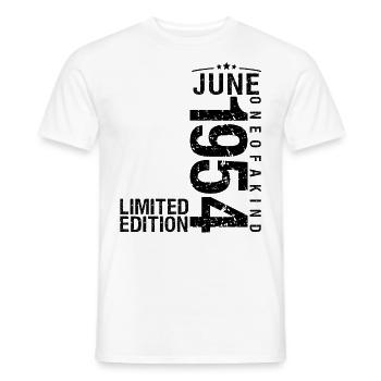 Anniversaire Juin 1954 Juin né en Juin - T-shirt homme - blanc - Devant - AI Model Male 178 dark (178cm)