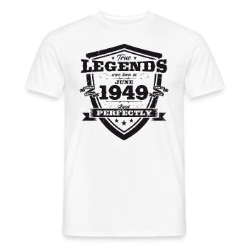 Legend June 1949 Vintage 1949 Birthday 1949 - Men's T-Shirt - white - Front - AI Model Male 178 dark (178cm)