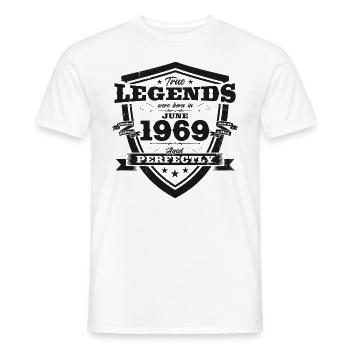 Original Juin 1969 Millésime 1969 Anniversaire 1969 - T-shirt homme - blanc - Devant - AI Model Male 178 dark (178cm)
