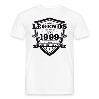 Original Juin 1999 Millésime 1999 Anniversaire 1999 - T-shirt homme - blanc - Devant - AI Model Male 178 dark (178cm)