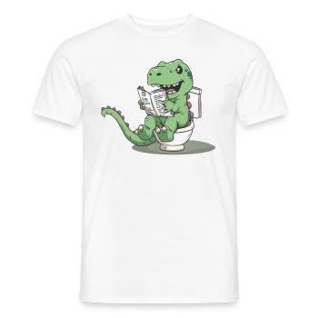The Humor of Paleontology Dinosaurs - Men's T-Shirt - white - Front - AI Model Male 178 dark (178cm)