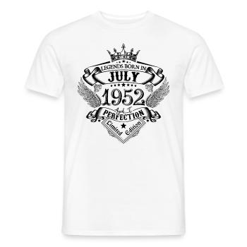 1952 Juillet 1952 anniversaire Juillet 1952 - T-shirt homme - blanc - Devant - AI Model Male 178 dark (178cm)