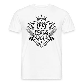 1954 Juli 1954 Geburtstag Juli 1954 - Männer T-Shirt - Weiß - Vorne - AI Model Male 178 dark (178cm)
