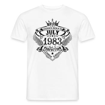 1983 Juillet 1983 anniversaire Juillet 1983 - T-shirt homme - blanc - Devant - AI Model Male 178 dark (178cm)