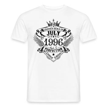1996 July 1996 Birthday July 1996 - Men's T-Shirt - white - Front - AI Model Male 178 dark (178cm)