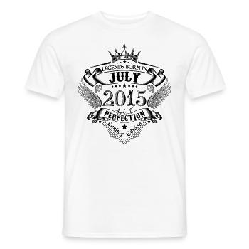 2015 Juli 2015 Geburtstag Juli 2015 - Männer T-Shirt - Weiß - Vorne - AI Model Male 178 dark (178cm)