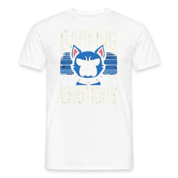 Emo chien gothique chien amant emo mode gothique style gothique - T-shirt homme - blanc - Devant - AI Model Male 178 dark (178cm)