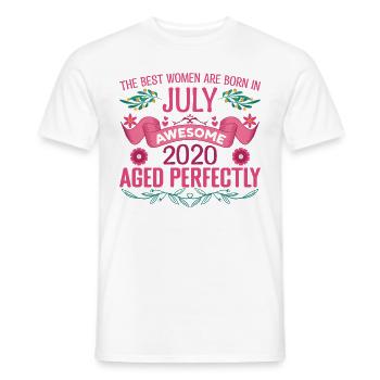 Juli 2020 Frauengeburtstag Juli 2020 - Männer T-Shirt - Weiß - Vorne - AI Model Male 178 dark (178cm)