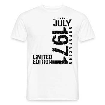 Anniversaire 1971 Juillet 1971 Juillet 1971 - T-shirt homme - blanc - Devant - AI Model Male 178 dark (178cm)