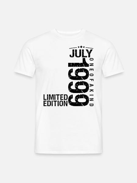 Geburtstag 1999 Juli 1999 Juli 1999 - Mænd T-shirt - hvid