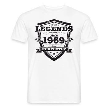 Original 1969 Vintage 1969 Birthday 1969 - Men's T-Shirt - white - Front - AI Model Male 178 dark (178cm)