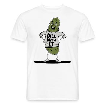 Dill Mit Es Lustiges Pickle Pun - Männer T-Shirt - Weiß - Vorne - AI Model Male 178 dark (178cm)