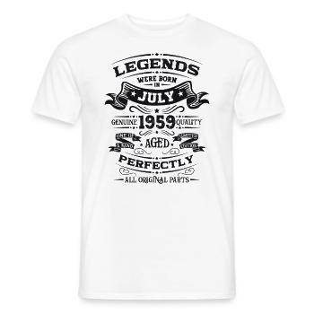 65th Birthday Legendary June 1959 Vintage 1959 - Men's T-Shirt - white - Front - AI Model Male 178 dark (178cm)