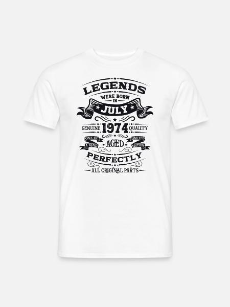 50. Geburtstag Original Juli 1974 Jahrgang 1974 - Männer T-Shirt - Weiß