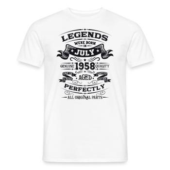 66th Birthday Original June 1958 Born 1958 - Men's T-Shirt - white - Front - AI Model Male 178 dark (178cm)