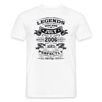 18th Birthday Legendary June 2006 Vintage 2006 - Men's T-Shirt - white - Front - AI Model Male 178 dark (178cm)
