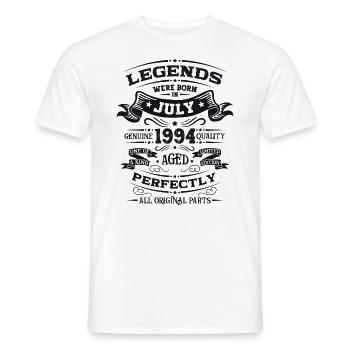 30e anniversaire Original juin 1994 Né en 1994 - T-shirt homme - blanc - Devant - AI Model Male 178 dark (178cm)