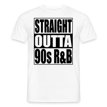 Straight Outta 90s R&B Musik - Männer T-Shirt - Weiß - Vorne - AI Model Male 178 dark (178cm)
