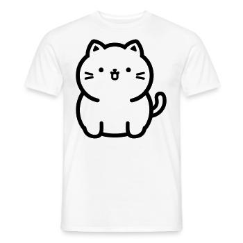 Katze - Männer T-Shirt - Weiß - Vorne - AI Model Male 178 dark (178cm)
