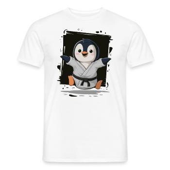 Karaté Penguin Joy pour les enfants - T-shirt homme - blanc - Devant - AI Model Male 178 dark (178cm)
