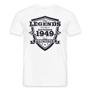 75th Birthday Original August 1949 Born 1949 - Men's T-Shirt - white - Front - AI Model Male 178 dark (178cm)