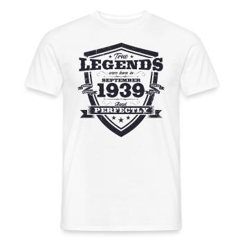 85th Birthday Original August 1939 Born 1939 - Men's T-Shirt - white - Front - AI Model Male 178 dark (178cm)