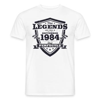40ème Anniversaire Original Légende 1984 Cru 1984 - T-shirt homme - blanc - Devant - AI Model Male 178 dark (178cm)