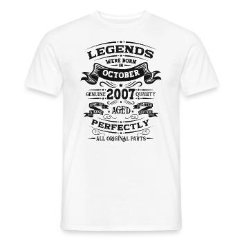 17th Birthday Legend October 2007 Volume 07 - Men's T-Shirt - white - Front - AI Model Male 178 dark (178cm)