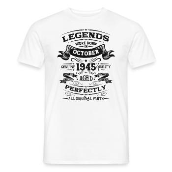 80e anniversaire Légende Octobre 1945 Volume 45 - T-shirt homme - blanc - Devant - AI Model Male 178 dark (178cm)