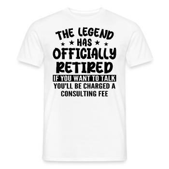 The Legend Has Officially Retired - Men's T-Shirt - white - Front - AI Model Male 178 dark (178cm)