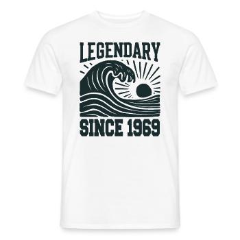 Légendaire depuis 1969 Birthday Wave - T-shirt homme - blanc - Devant - AI Model Male 178 dark (178cm)