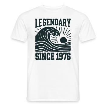 Legendary since 1976 Birthday Wave - Men's T-Shirt - white - Front - AI Model Male 178 dark (178cm)