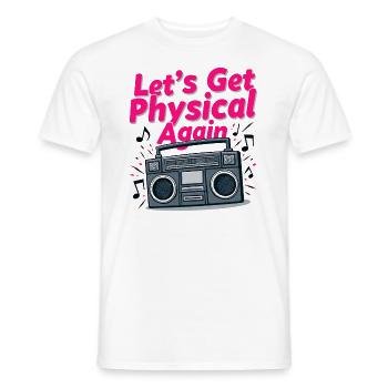 Amateurs de fitness des années 80 Entraînement rétro et - T-shirt homme - blanc - Devant - AI Model Male 178 dark (178cm)