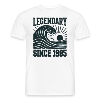 Legendary Since 1985 Birthday Wave - Men's T-Shirt - white - Front - AI Model Male 178 dark (178cm)