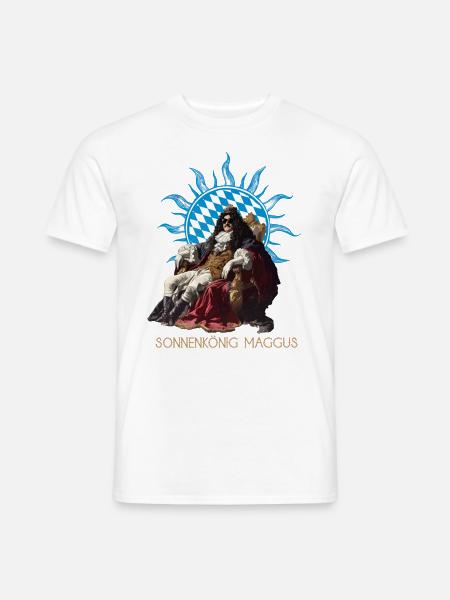 Sonnenkönig Maggus von Bayern - Satire T-Shirt - Männer T-Shirt - Weiß