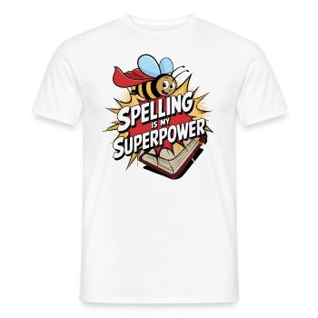 Concours de mots Spelling Bee Champion - T-shirt homme - blanc - Devant - AI Model Male 178 dark (178cm)