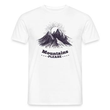 Mountains please - Männer T-Shirt - Weiß - Vorne - AI Model Male 178 dark (178cm)