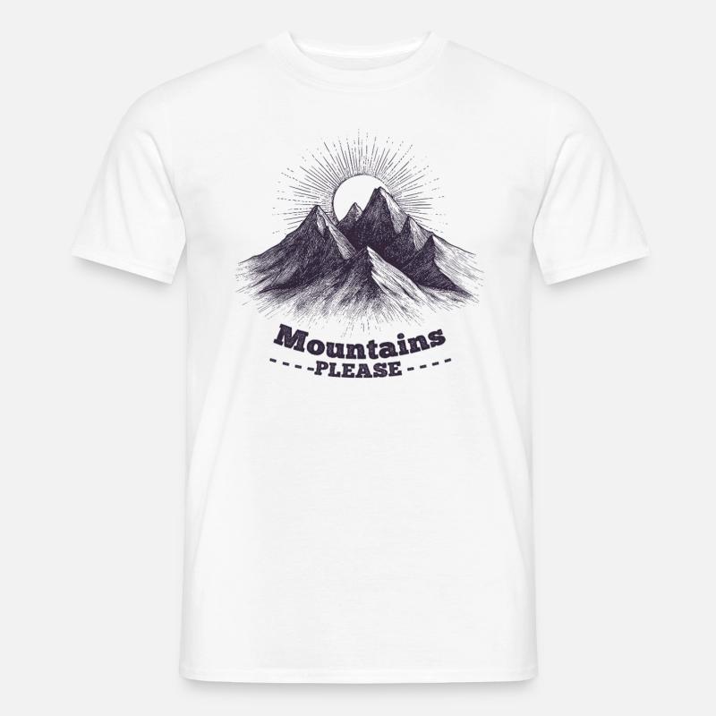 Mountains please - Männer T-Shirt - Weiß