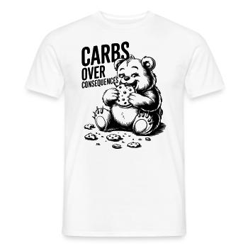 Glucides sur les conséquences Bear Illustration - T-shirt homme - blanc - Devant - AI Model Male 178 dark (178cm)
